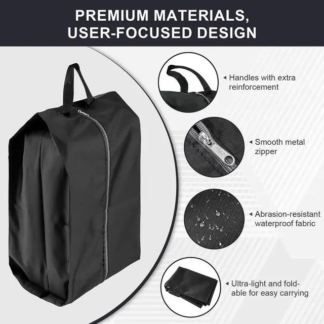 Alt view image 3 of 7 - Shoe Bags for Travel, 4 Pack Extra Durable Travel Shoe Bags for Storage and Packing, Reusable Water-proof Shoe Bag with Smooth Zipper, Portable Travel Essentials