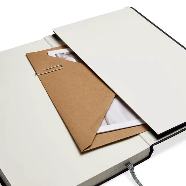 Alt view image 4 of 7 - Classic Lined Writing Notebook for Note Taking and Journaling, Hardcover with Elastic Closure, 240 Pages, 5" x 8.25", Black