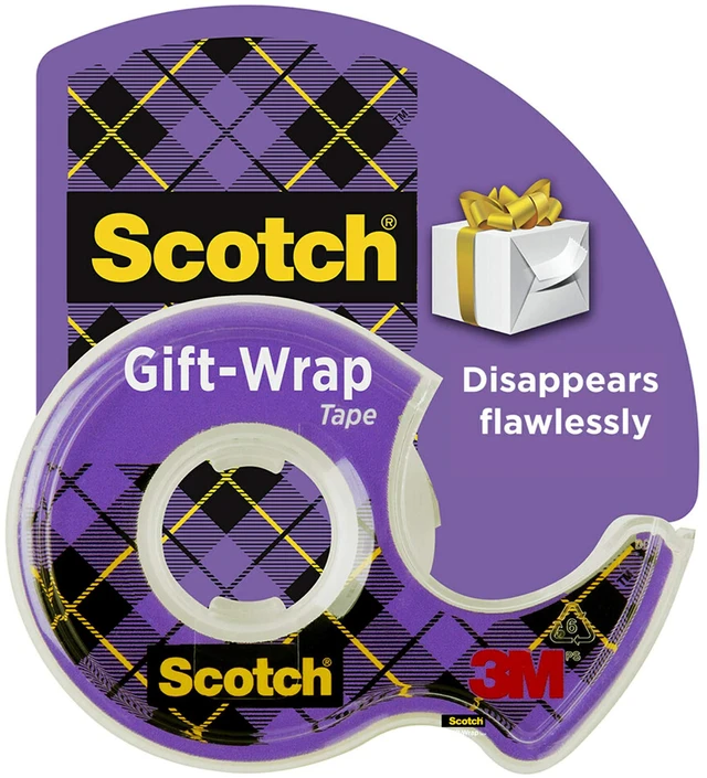 Main image of Scotch Gift Wrap Tape, Invisible, 0.75 in. x 650 in., 1 Tape Rolls With Dispensers