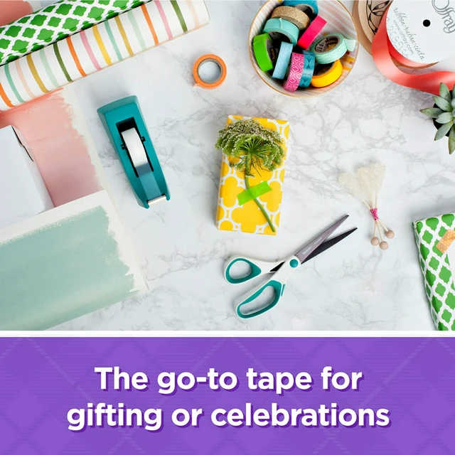 Alt view image 5 of 7 - Scotch Gift Wrap Tape, Invisible, 0.75 in. x 650 in., 1 Tape Rolls With Dispensers