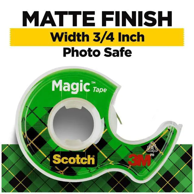 Alt view image 3 of 7 - Magic Tape, 1 Roll, Numerous Applications, Invisible, Engineered for Repairing, 3/4 x 650 Inches, Dispensered (122)