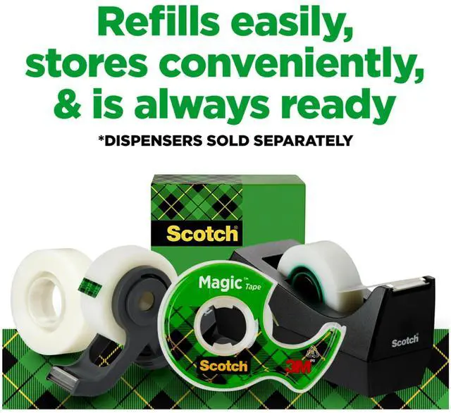 Alt view image 7 of 7 - Magic Tape, Invisible, Home Office Supplies and Back to School Supplies for College and Classrooms, 1 Roll