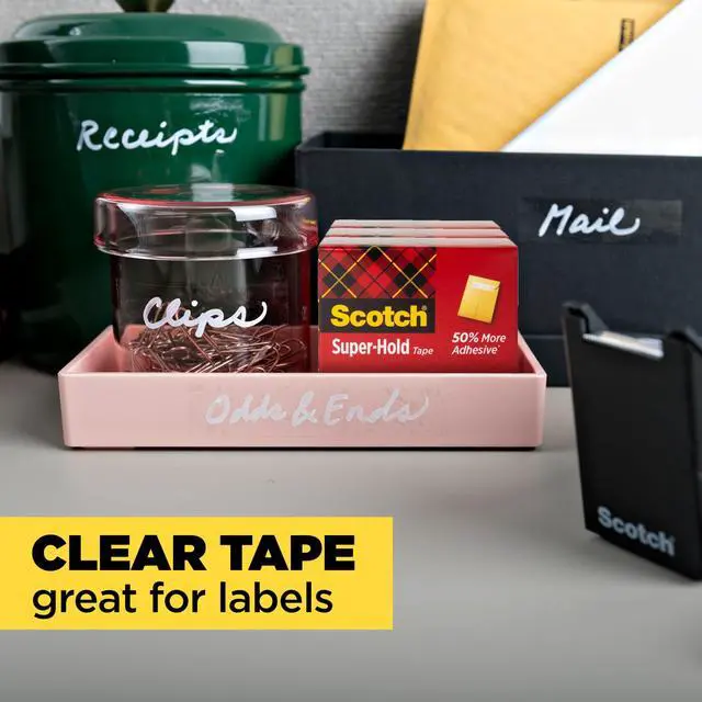 Alt view image 7 of 7 - Super-Hold Tape, 3/4 x 300 Inches, 3 Dispensered Rolls