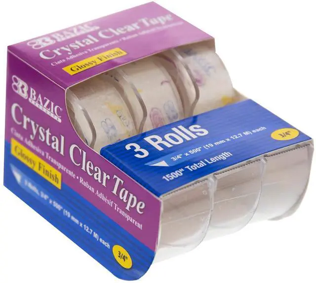 Main image of Crystal Clear Tape, 3/4 in x 500 in, 3 Ct