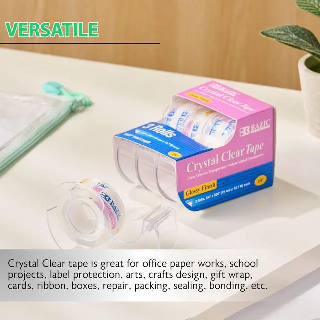 Alt view image 5 of 7 - Crystal Clear Tape, 3/4 in x 500 in, 3 Ct