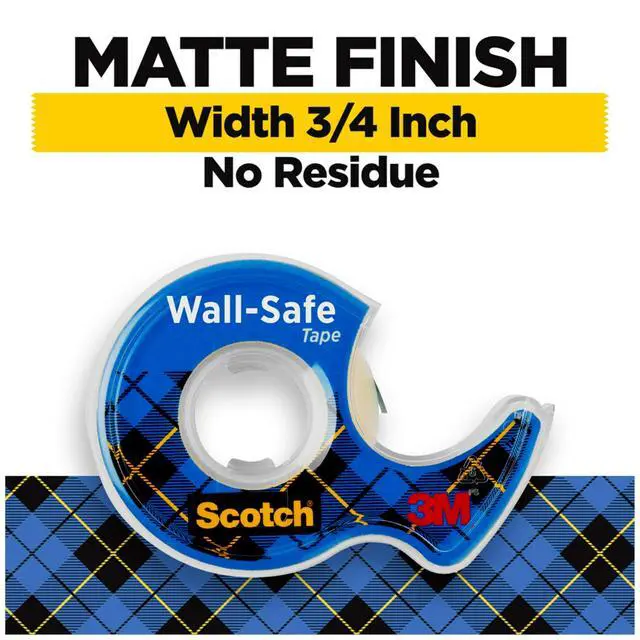 Alt view image 2 of 7 - Wall-Safe Tape, 2 Dispensered Rolls, Sticks Securely, Removes Cleanly, Invisible, Designed for Displaying, Photo Safe, 3/4 in x 600 in (183-DM2)
