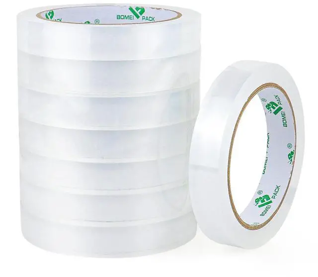 Main image of 8Rolls Clear Tape Refills for Dispenser, Transparent Gift Wrap Tape 3inch Core for Home, Office, 3/4inch x 60yds