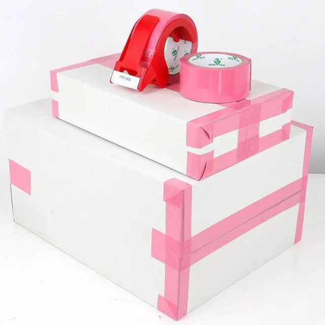 Alt view image 6 of 7 - Pink Packing Tape, 1.88'' x 55yds Per Roll,3 Rolls Heavy Duty Packaging Tape with Dispensers for Packing Shipping Moving and Sealing