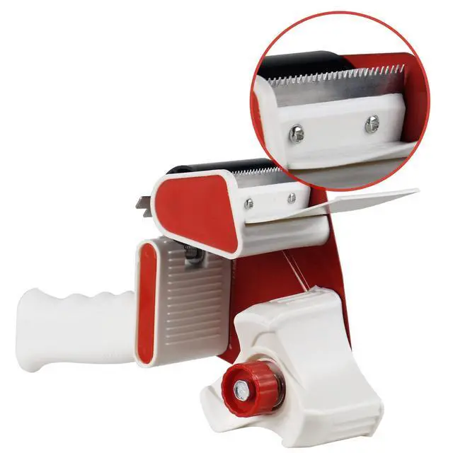 Alt view image 3 of 7 - Heavy Duty Packaging Tape Dispenser, 2 Inch Tape Gun with Clear Tape, 1 Dispenser + 2 Rolls (Clear)