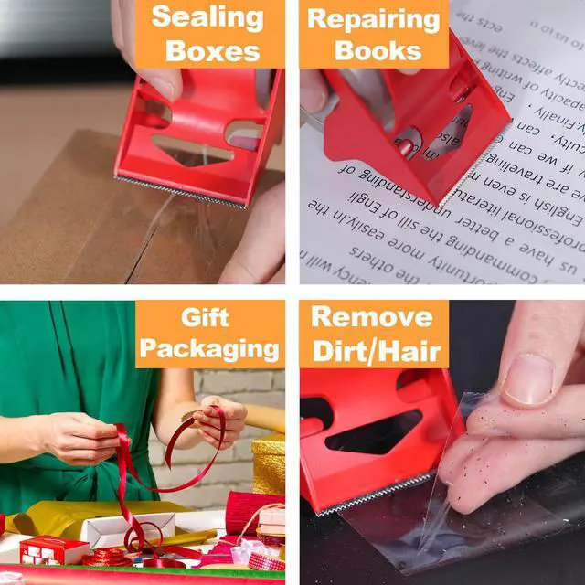 Alt view image 5 of 7 - Packing Tape, Clear Packing Tape with Dispenser, 1.88 in. x 22.2 yd., 3 Noiseless Shipping Tape Rolls, 2 mil, Tranparent Package Tape for Moving Boxes, Mailing Supplies.