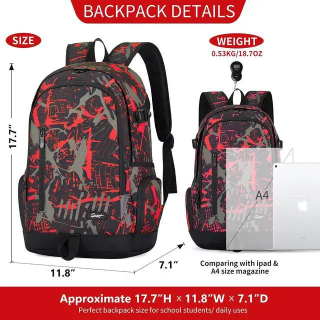 Alt view image 3 of 6 - School Backpack Travel Bag for Men & Women Lightweight College Back Pack with Laptop Compartmen