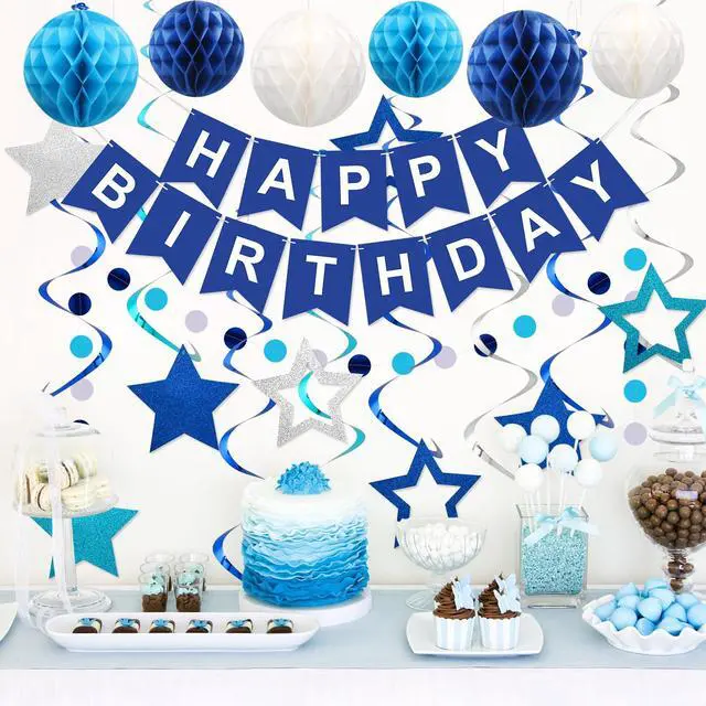 Alt view image 2 of 7 - Birthday Decorations Happy Birthday Banner with Honeycomb Balls