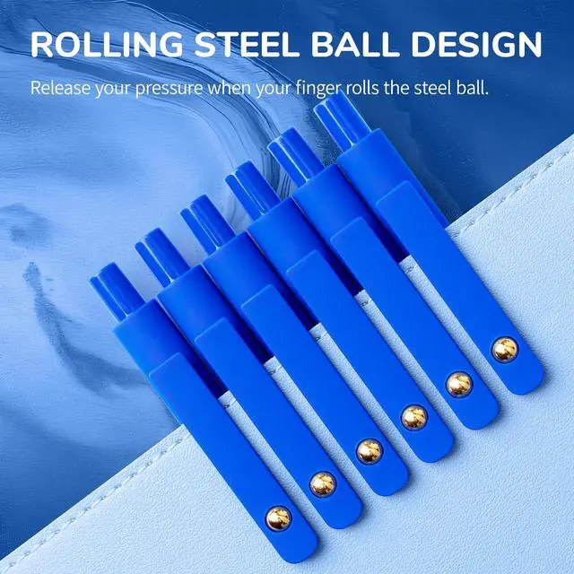 Alt view image 3 of 6 - Blue Pens, 6 Pcs Blue Ink Pens Fine Point Smooth Writing Pens, 0.5mm Colored Ink Gel Pens for Journaling Note Taking, School Supplies Gifts for Women (6 Pcs Gold Blue - Blue Ink)