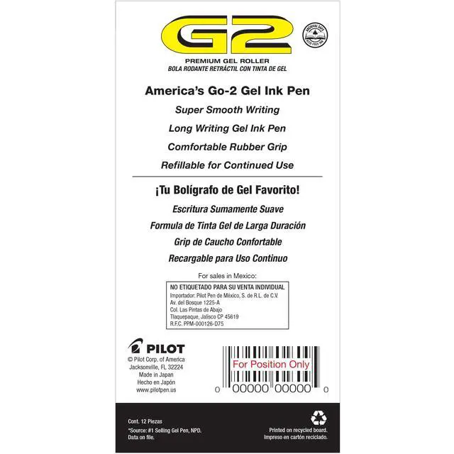 Alt view image 2 of 7 - G2 Premium Gel Roller Pens, Bold Point 1 mm, Red Pens, Pack of 12 - Ideal for School, Journaling & Office Writing