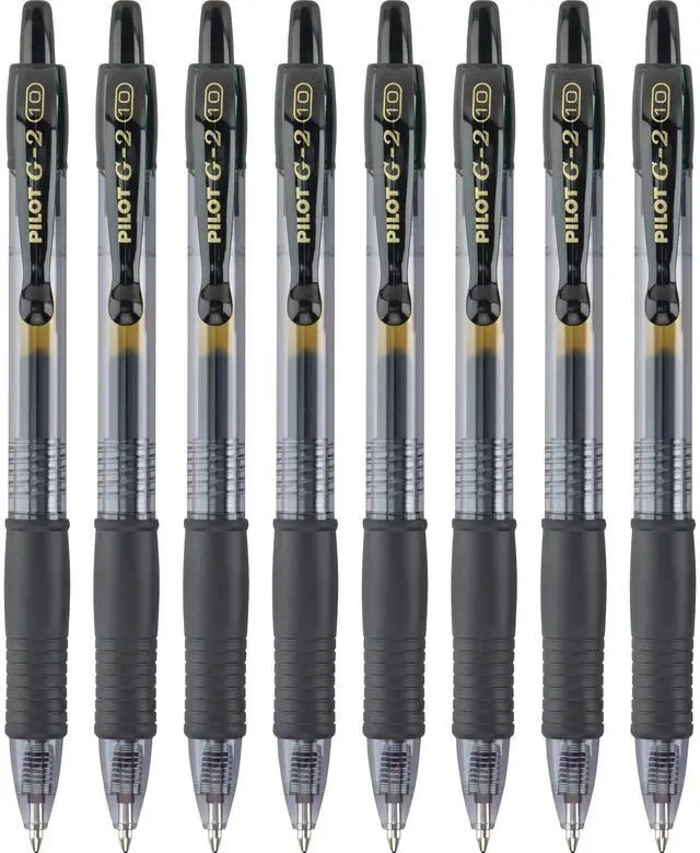 Main image of G2 Premium Refillable & Retractable Rolling Ball Gel Pens, Bold Point, Bold Gel Pens, 1.0 mm, Black, 8-Pack