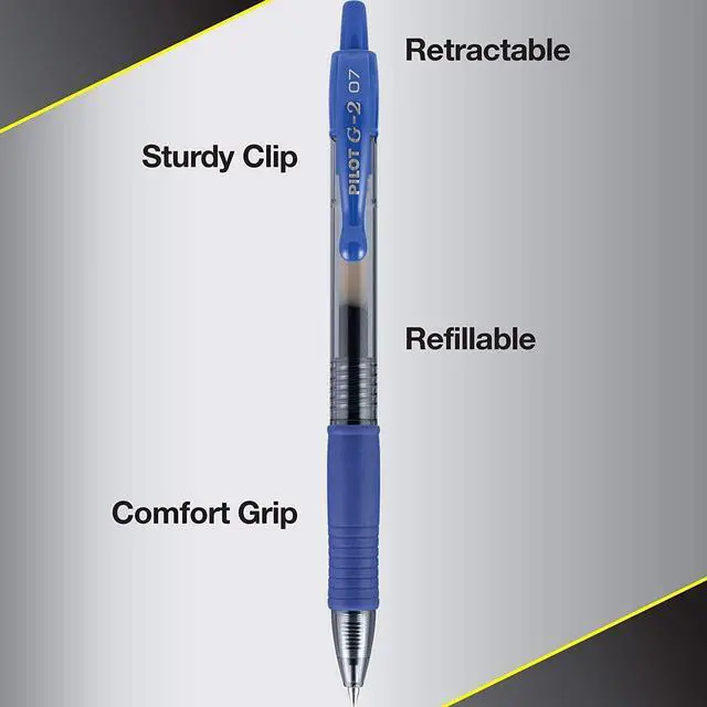 Alt view image 6 of 7 - G2 Premium Gel Roller Pens, Fine Point 0.7 mm, Blue Ink Pens Fine Point, Pack of 5 - Ideal for School, Journaling, and Office Writing