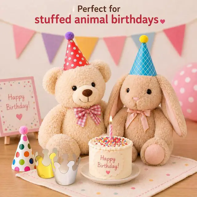 Alt view image 5 of 7 - Mini Kids Birthday Party Hats, Assorted, DIY Assembly Required