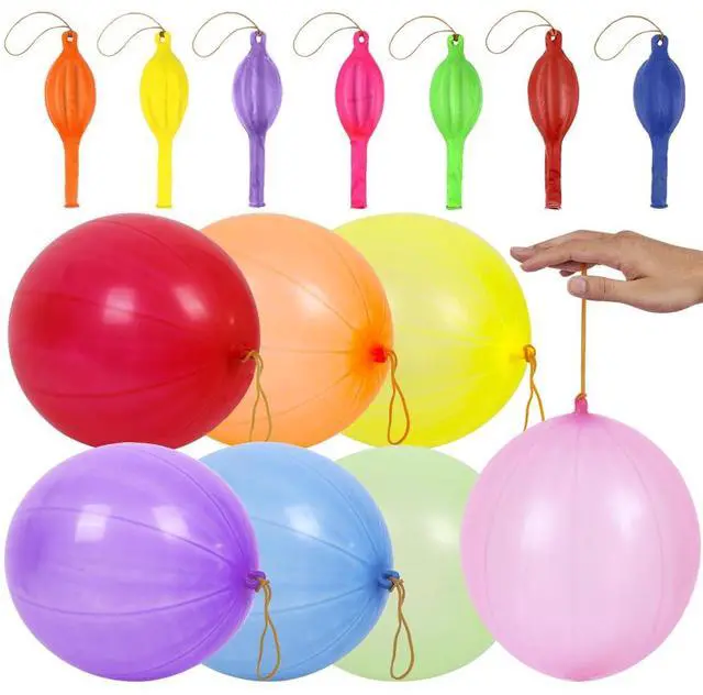 Main image of Punch Balloons, Birthday Balloons Party Favors For Kids, 36Pcs Thickened Heavy Duty Neon Punching Bouncy Ball for Party Goodie Bag Stuffers Exciting Outdoor Play Supply