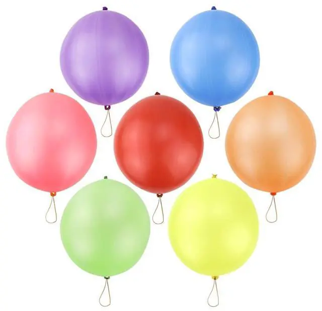 Alt view image 3 of 7 - Punch Balloons, Birthday Balloons Party Favors For Kids, 36Pcs Thickened Heavy Duty Neon Punching Bouncy Ball for Party Goodie Bag Stuffers Exciting Outdoor Play Supply