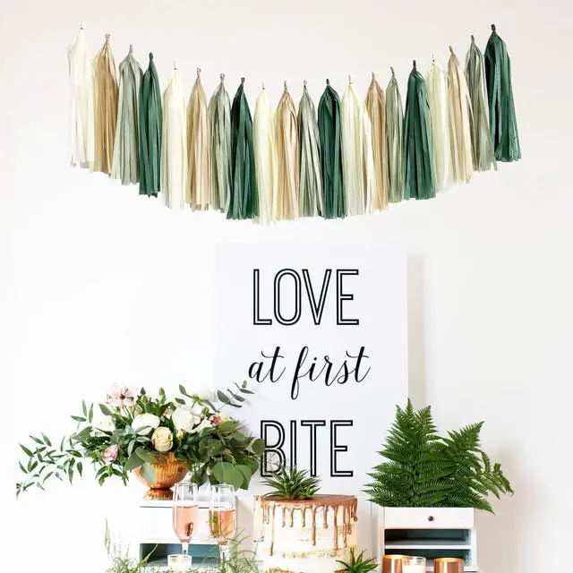 Alt view image 7 of 7 - Sage Green Happy Birthday Party Decorations Retro Green Nude Ivory Dark Olive Kraft Paper Banner Balloons Neutral Rustic Boho Blush Safari Botanical Greenery Wild Décor Supplies Women Adults