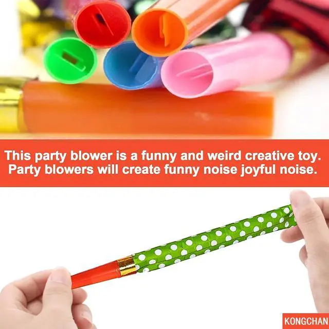 Alt view image 5 of 7 - 25pcs Party Blowers,Colourful Noisemakers Party Blowouts Squawkers Fringed Noise Maker,Birthday Noisemakers Birthday Blow Horns Party Whistles