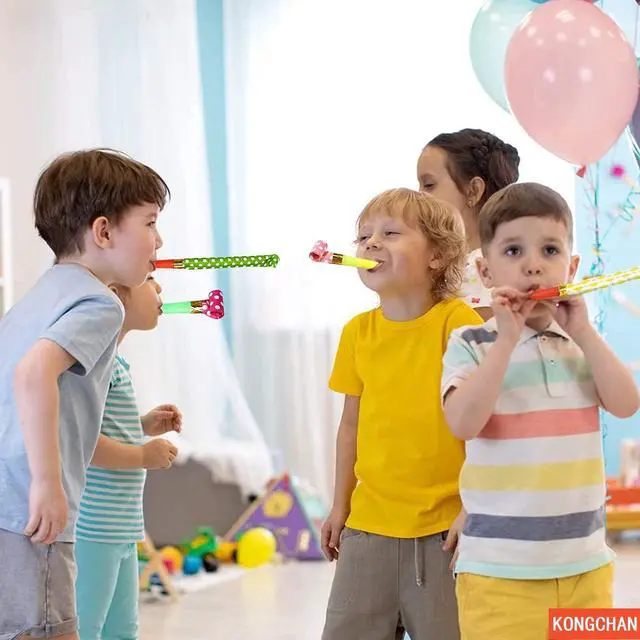 Alt view image 6 of 7 - 25pcs Party Blowers,Colourful Noisemakers Party Blowouts Squawkers Fringed Noise Maker,Birthday Noisemakers Birthday Blow Horns Party Whistles