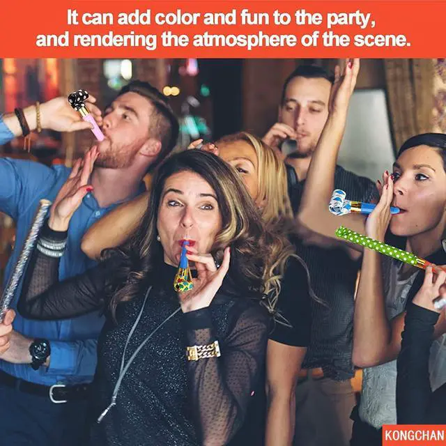 Alt view image 7 of 7 - 25pcs Party Blowers,Colourful Noisemakers Party Blowouts Squawkers Fringed Noise Maker,Birthday Noisemakers Birthday Blow Horns Party Whistles