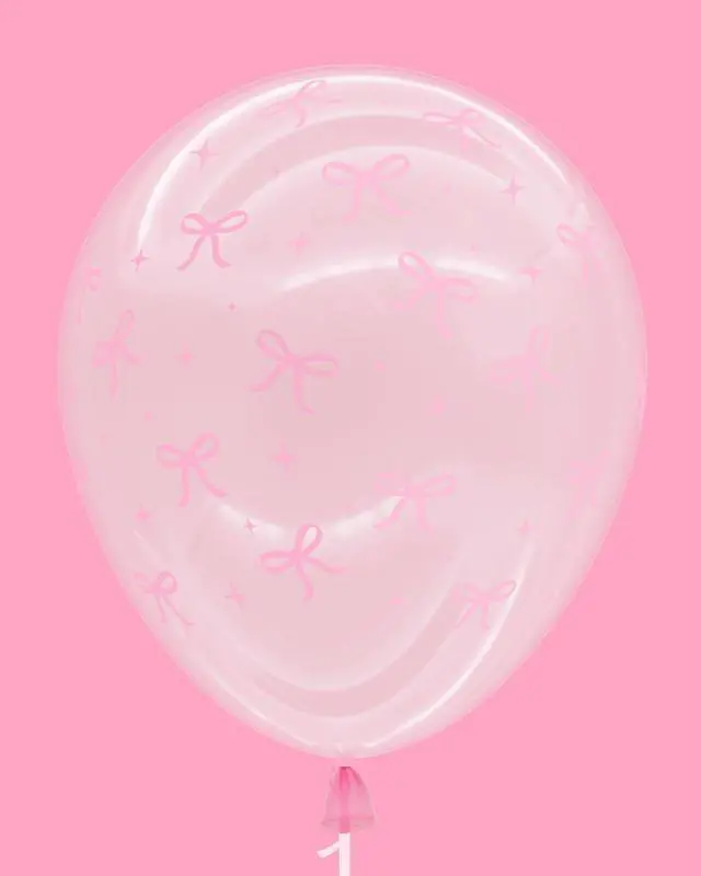 Alt view image 6 of 7 - Party Decorations Pink Latex Bow Balloons - 24 pk, 12" | Bachelorette Decorations, Bow Theme Birthday Party, Bridal Engagement Decor, Coquette Cute Supplies