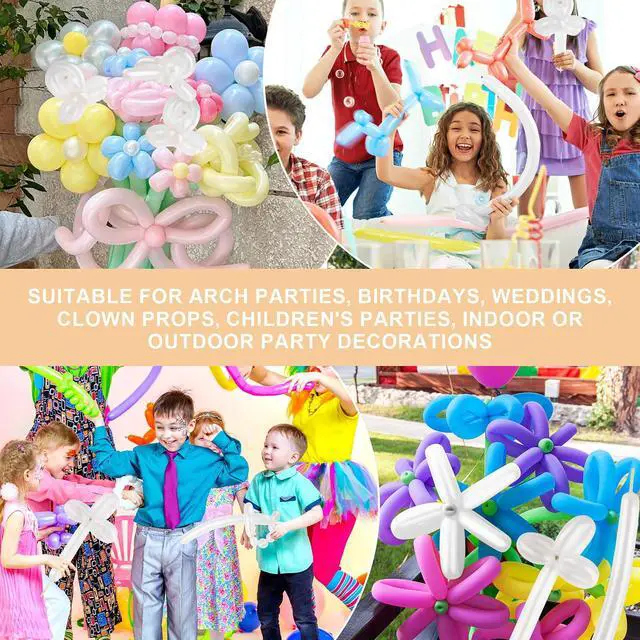 Alt view image 7 of 7 - Clear 260 Balloons 100 PCS - Premium Long Skinny Latex Balloons for Animal Twisting, Beginners, Weddings & Birthdays Party Decorations