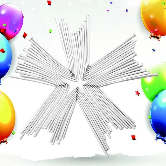 Alt view image 3 of 7 - 100Pcs 260 Balloons White Long Balloons for Balloon Garland Thickening Skinny Latex Twisting Balloon for Animals Modeling Christmas Birthday Wedding Party Decorations