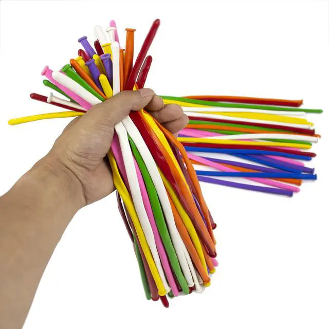 Alt view image 3 of 7 - 260 Balloons for Twisting Balloon Animal,Long Skinny LatexBalloons for Modelling,Magic Balloon Animal Kit for Weddings Birthdays Party decoration,100Pcs,Multi