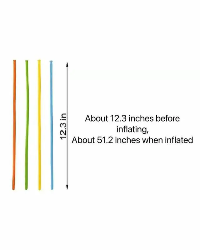 Alt view image 2 of 6 - 200 PCS Latex Twisting 260Q Magic Balloons - Assorted Color Long for Animal Shape Party, Birthdays, Clowns, Weddings Decorations (With 1PCS Pump)