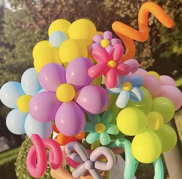 Alt view image 5 of 6 - 200 PCS Latex Twisting 260Q Magic Balloons - Assorted Color Long for Animal Shape Party, Birthdays, Clowns, Weddings Decorations (With 1PCS Pump)