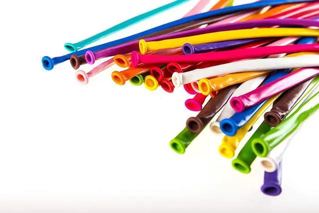 Alt view image 3 of 6 - 200 PCS Latex Twisting 260Q Magic Balloons - Assorted Color Long for Animal Shape Party, Birthdays, Clowns, Weddings Decorations (With 1PCS Pump)