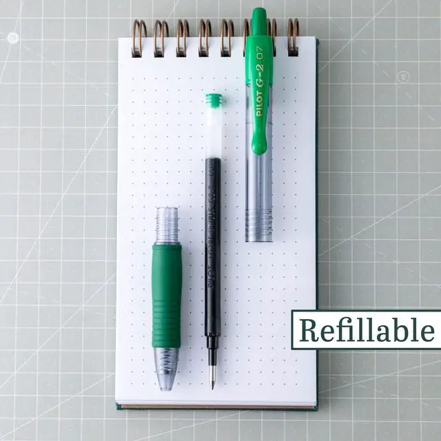 Alt view image 2 of 6 - G2 Premium Gel Roller Pens, Fine Point 0.7 mm, Green Ink Pens Fine Point, Pack of 12 - Ideal for School, Journaling, and Office Writing