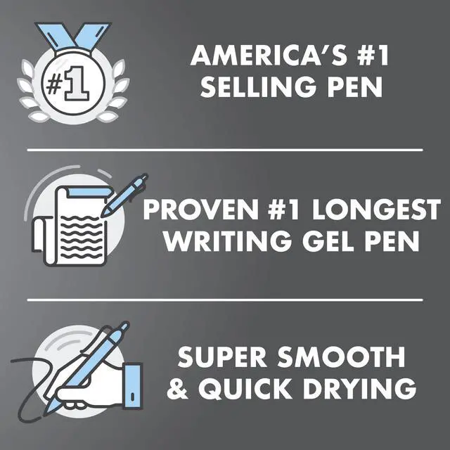 Alt view image 3 of 5 - G2 Gel Ink Refills, Fine Point 0.7 mm, G2 Pen Refills, Black, Pack of 12