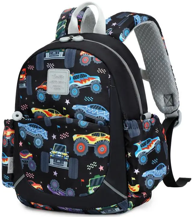 Main image of Toddler Backpack for Boys Girls 2-4, 12" H Kids Backpacks for Kindergarten Preschool, Small Bookbag for Daycare Travel (Black, 12''- Not fit A4 folder)