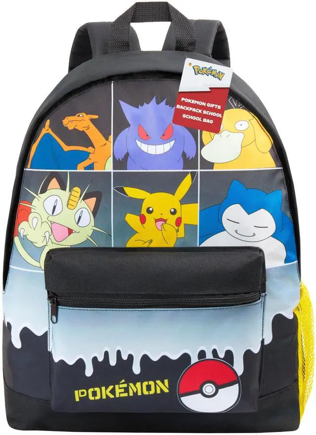 Main image of Backpack for Kids Teens Boys Girls, Pikachu Anime Backpacks, Bag for Daycare Sports Vacation Travel, School Gift (Black Grid)