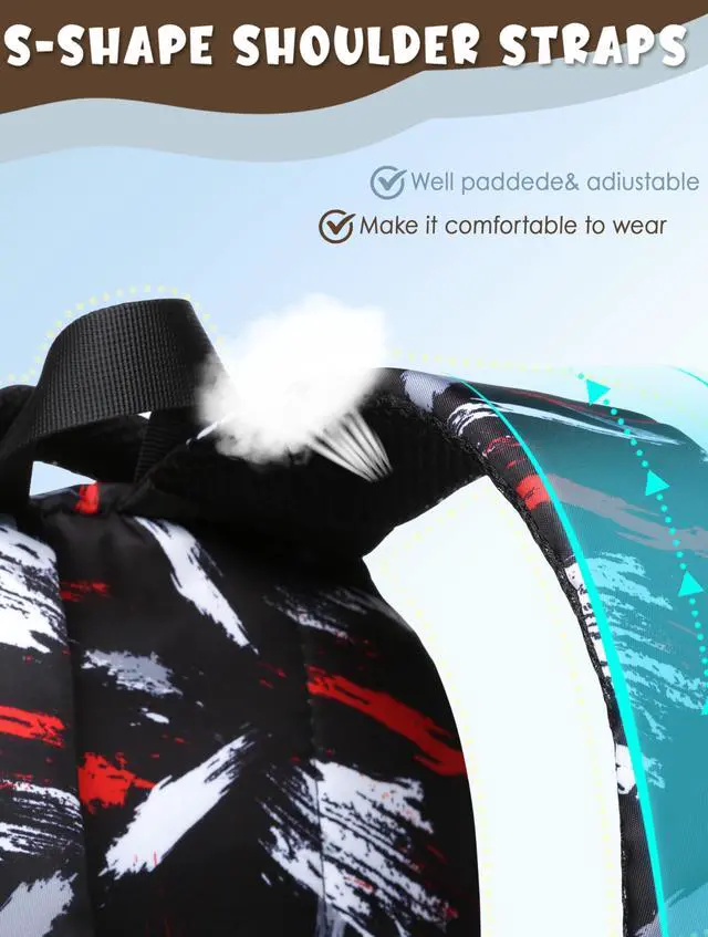 Alt view image 5 of 7 - Kids Backpacks for Boys Girls Ages 6-8 8-10 10-12 Elementary Middle School Backpack 17 Inch Back to School Bookbag with Laptop Compartment Mochilas Escolares para Niños Niñas (Coal Black)
