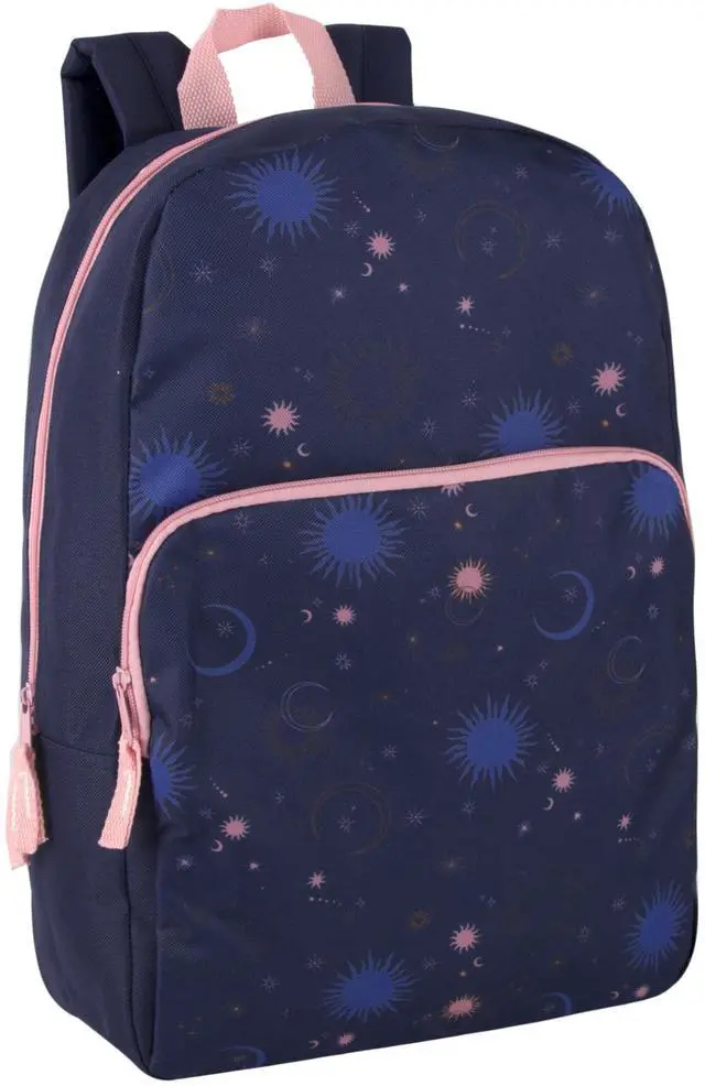 Main image of Fun School Backpack for Elementary Middle School Girls and Boys | 17 Inch Printed Backpacks for School Kids, Travel (Twilight Twirls)