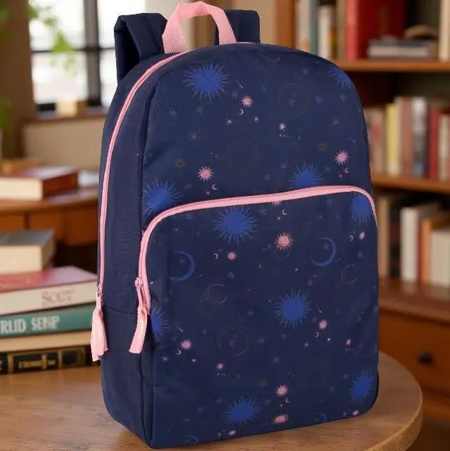 Alt view image 7 of 7 - Fun School Backpack for Elementary Middle School Girls and Boys | 17 Inch Printed Backpacks for School Kids, Travel (Twilight Twirls)
