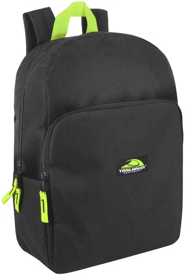 Main image of 15 Inch Backpack for Kids, Preschool, Elementary & Middle School Students Spacious Bookbag with Large Front Pocket, Adjustable Straps, Fits up to 13 Inch Laptop (Black Neon)