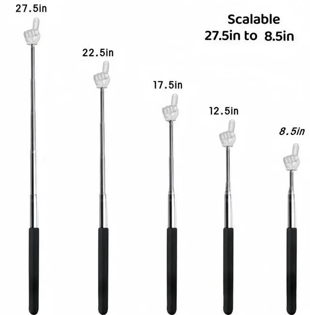 Alt view image 2 of 6 - Pointer Finger Stick Extendable, Hand Pointer for Teachers with Telescoping, Retractable Design Pointing Stick, Classroom Must-Have Supplies for Elementary