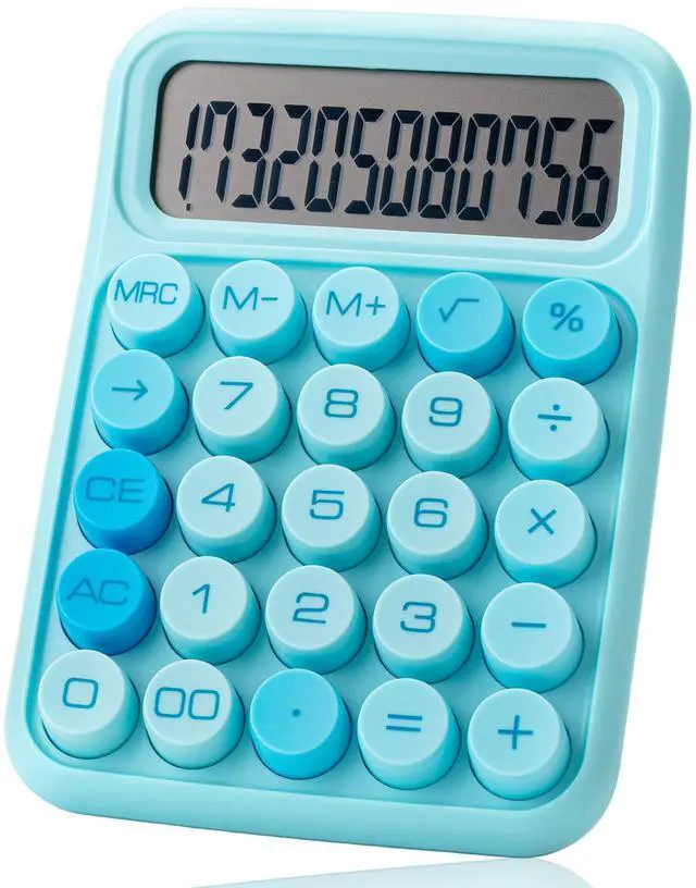 Main image of Mechanical Switch Calculator, 12 Digit Large LCD Display