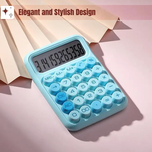 Alt view image 4 of 7 - Mechanical Switch Calculator, 12 Digit Large LCD Display