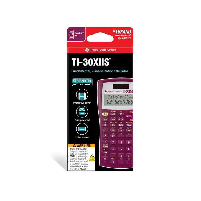 Alt view image 2 of 7 - TI-30XIIS Scientific Calculator, Raspberry Small