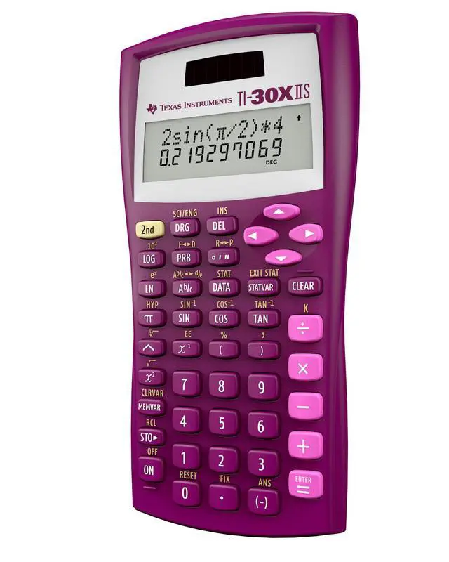 Alt view image 7 of 7 - TI-30XIIS Scientific Calculator, Raspberry Small