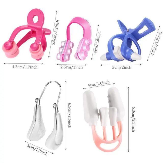 Alt view image 2 of 7 - 5 Pieces Nose Clip Nose up Lifting Clips Nose Lifters Beauty Clips Silicone Nose Bridge Slimming Clips Nose Massagers Tools for Women