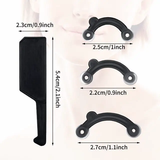 Alt view image 2 of 6 - 6 Pairs Nose Up Lifting Shaping Clip Beauty Tool Nose Shaper Inserts No Pain Invisible Nose Shaper Tool Straightening Beauty Kit for Women Men (Black)