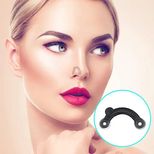 Alt view image 5 of 6 - 6 Pairs Nose Up Lifting Shaping Clip Beauty Tool Nose Shaper Inserts No Pain Invisible Nose Shaper Tool Straightening Beauty Kit for Women Men (Black)
